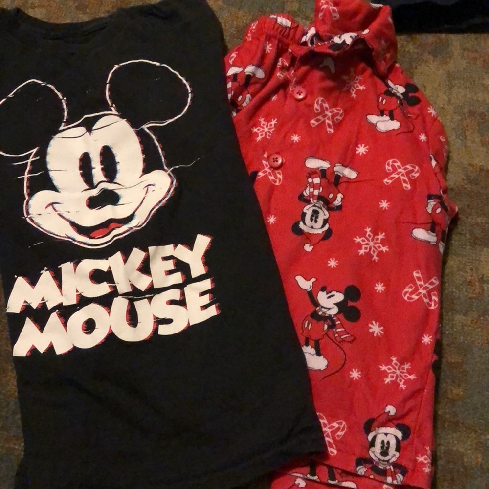 Disney Mickey Mouse shirt and pjs